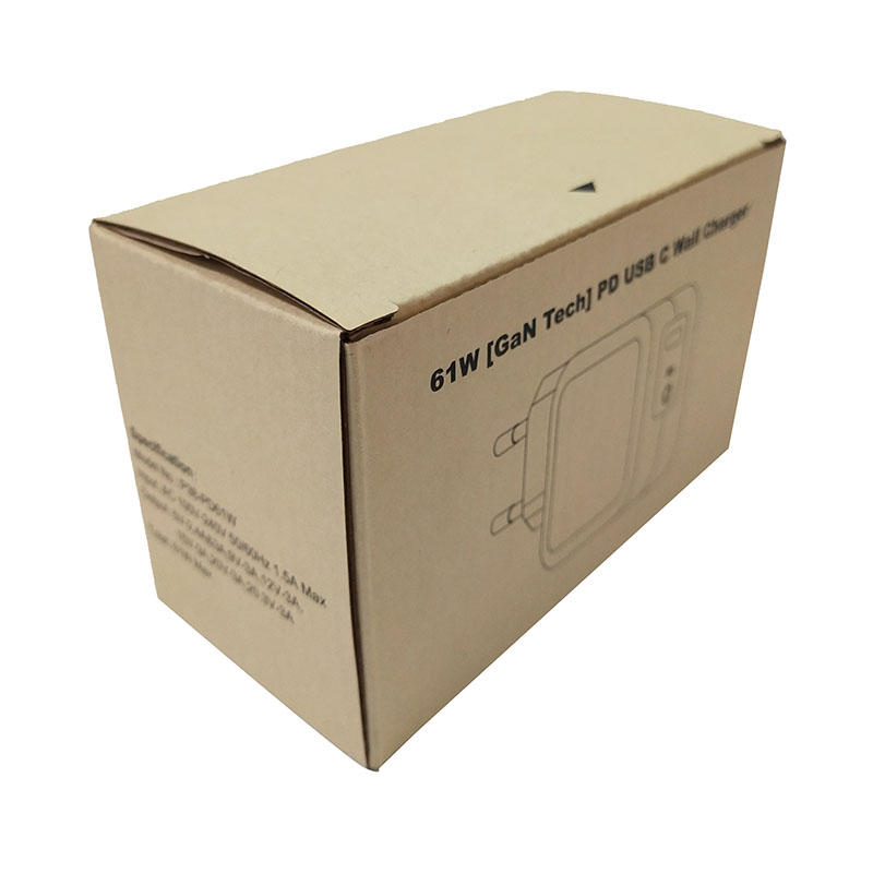 Electronic charger Kraft paper packaging box electronic package design